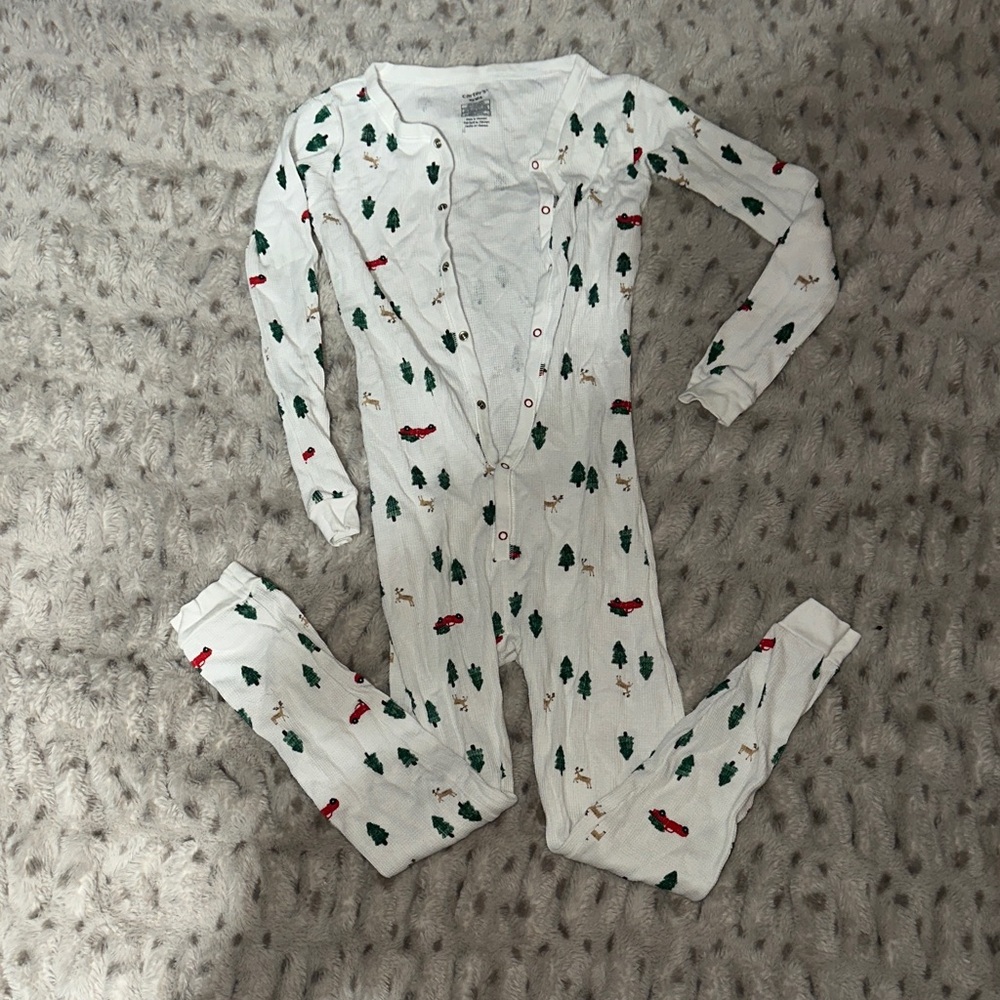 Carter's White and Green Kids One Piece